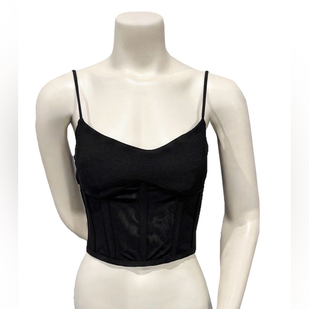 Jason Wu Black Corset Bustier Top Size Small